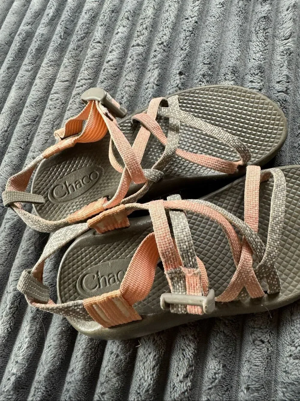 Chacos Classic Sport Burlap Heather Peach Multi Straps Sandals Size 1